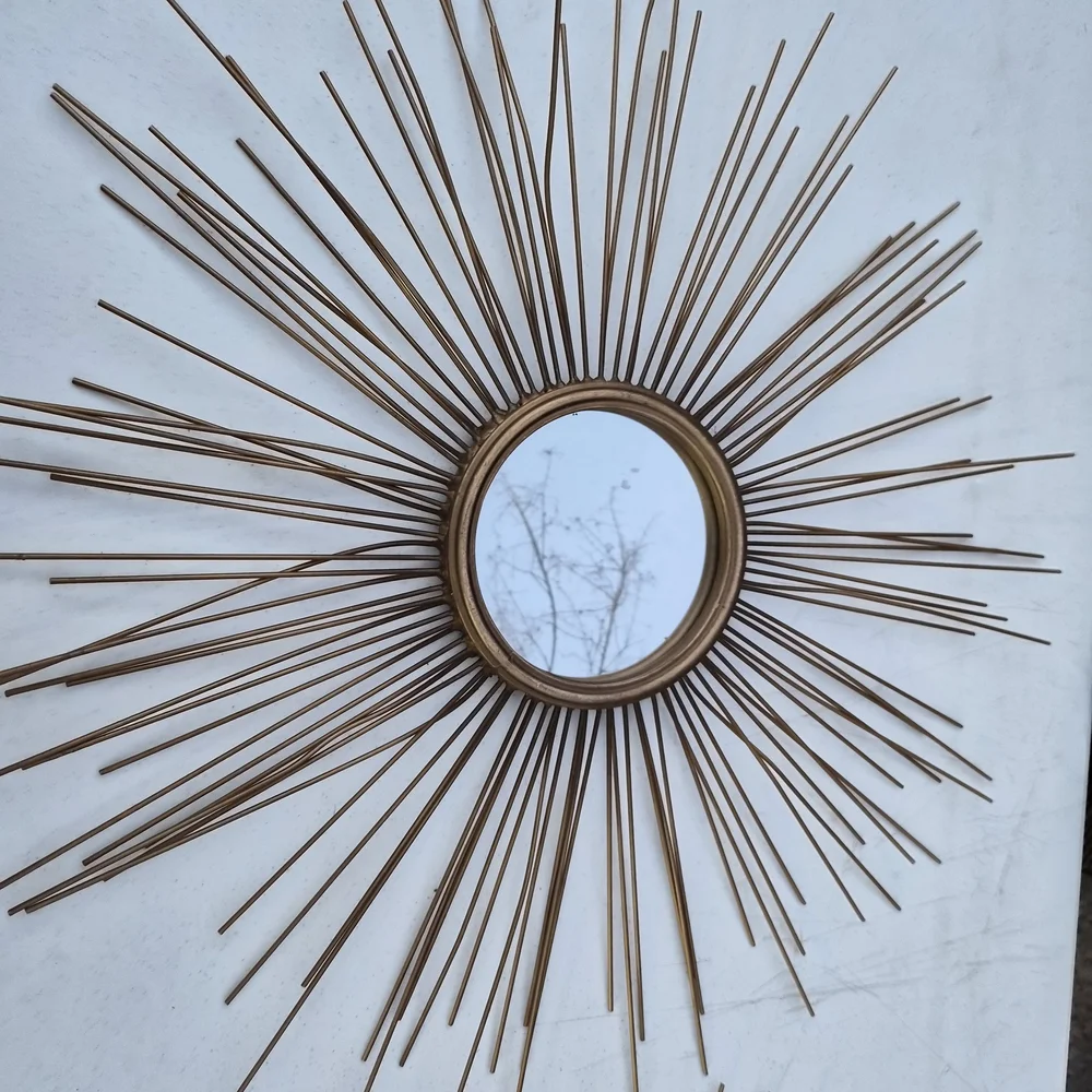 Gold Sunburst Wall Mirror Set
